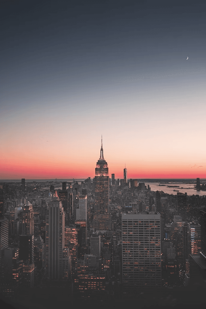 Vista urbana de Nueva York
