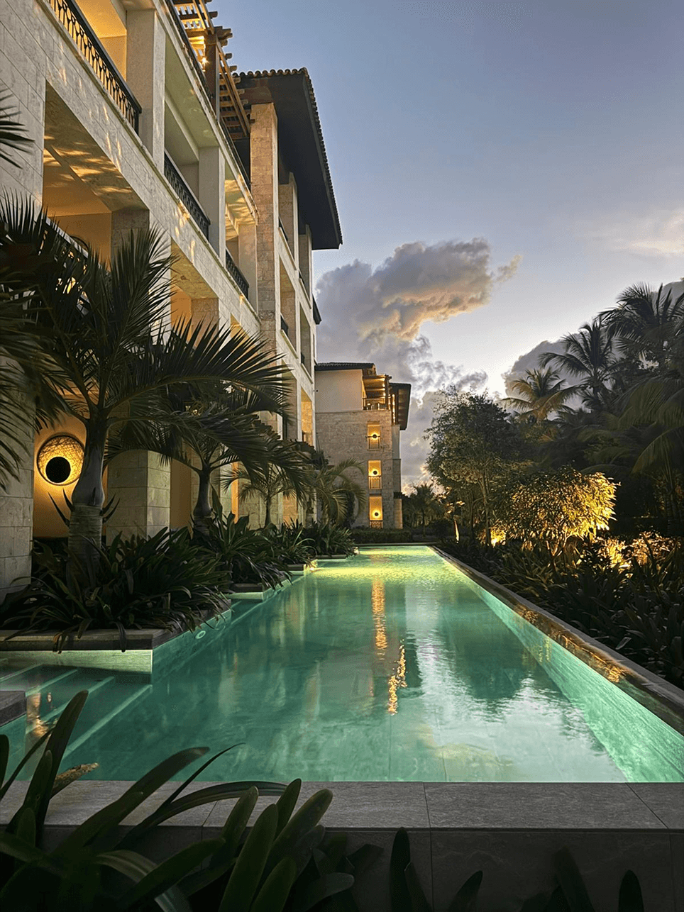 Resort tropical en la Riviera Maya, México
