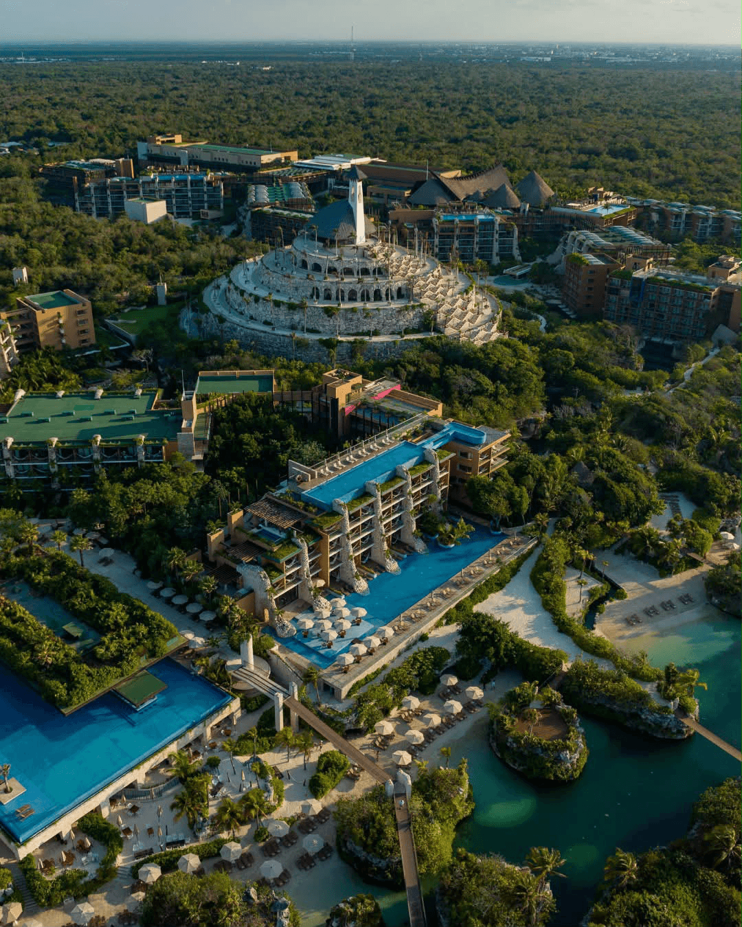 Hotel Xcaret México visto desde el aire
